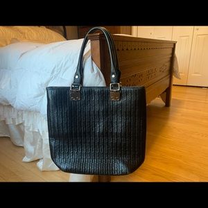 treesje black tote style shoulder purse